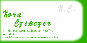 nora czipczer business card